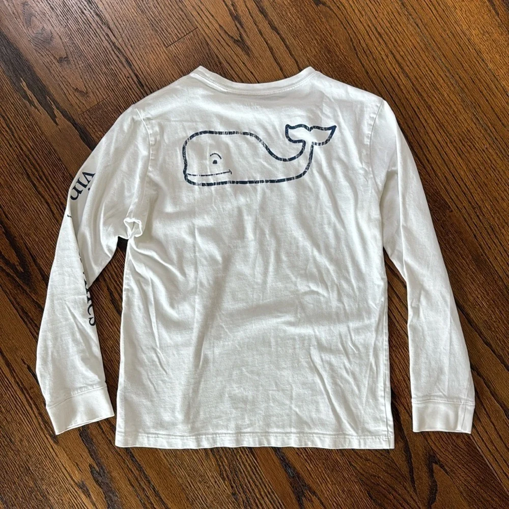Vineyard Vines Kids Medium 12-14 White Long Sleeve Shirt